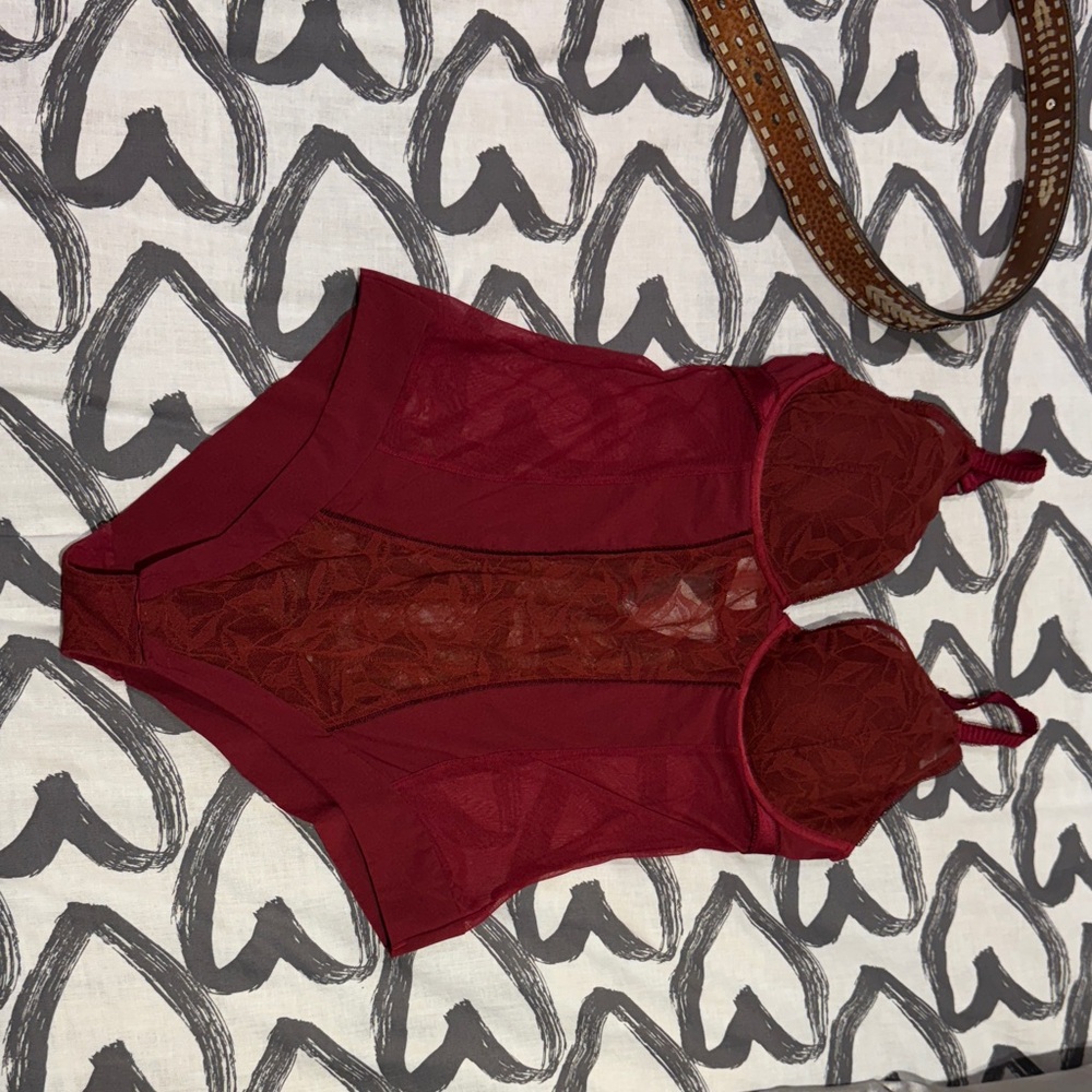 Red Lace Bodysuit